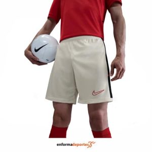 Pantalón corto hombre Nike Academy Dri-Fit  | SAIL/BLACK/UNIVERSITY RED