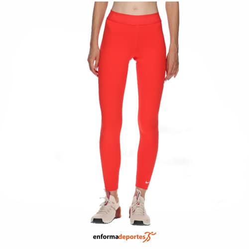 Malla mujer Nike Pro Mid-Rise Full Leng | LT CRIMSON/WHITE - Imagen 2