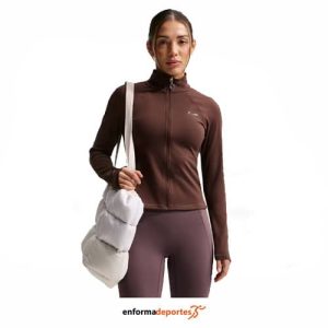 Chaqueta Mujer Nike Long-Sleeve Fitted | LT CHOCOLATE