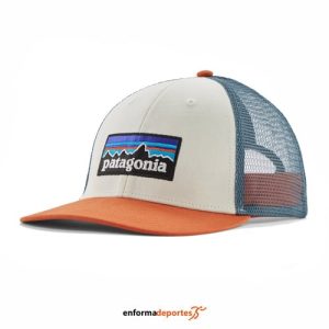 Gorra Patagonia p-6 Logo Loprp Trucker Hat | WHITE W/ RETAIL  RUST