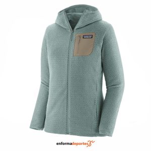 FORRO POLAR MUJER PATAGONIA R1 AIR FULL ZIP HOODY | THERMAL BLUE