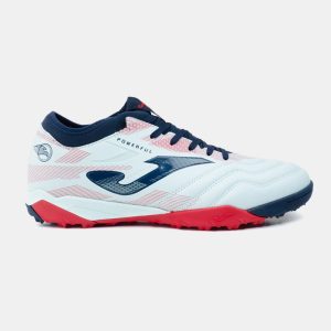 Zapatillas Futbol Powerful 2527 TF Celeste Azul Rojo