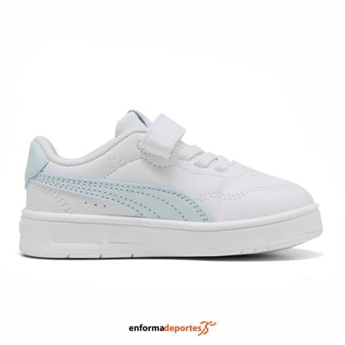 Zapatilla infantil Puma Court Lally Ac+ | PUMA WHITE-PEACEFUL BLUE
