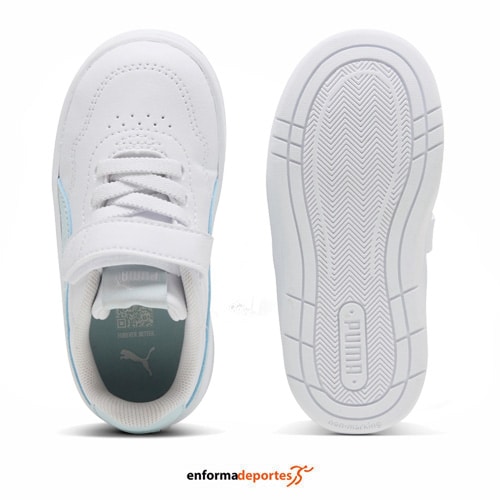 Zapatilla infantil Puma Court Lally Ac+ | PUMA WHITE-PEACEFUL BLUE - Imagen 4