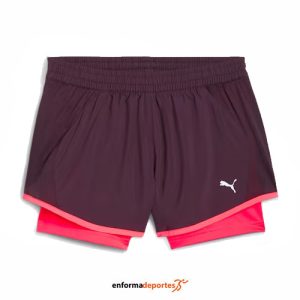 PANTALON CORTO MUJER PUMA RUN FAVORITE VELOCITY | PLUM-SUNS