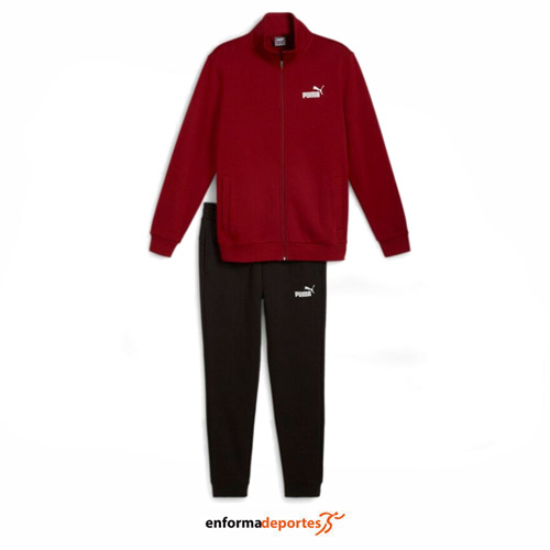 CHANDAL HOMBRE PUMA CLEAN SWEAT SUIT FL DARK OLIVE | RED - Imagen 2