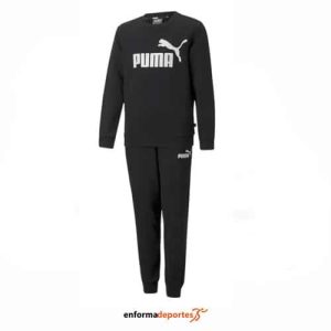 CHANDAL JUNIOR PUMA NO.1 LOGO SWEAT SUIT DARK OLIVE | BLACK