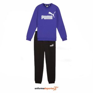 CHANDAL JUNIOR PUMA NO.1 LOGO SWEAT SUIT DARK OLIVE | LAZULI
