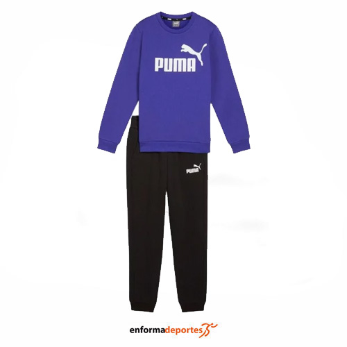 CHANDAL JUNIOR PUMA NO.1 LOGO SWEAT SUIT DARK OLIVE | LAZULI
