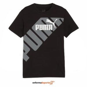 CAMISETA JUNIOR PUMA POWER GRAPHIC T PRAIRIE TAN | BLACK-BLACK