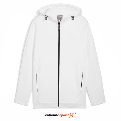 SUDADERA HOMBRE PUMA EVOSTRIPE FULL-ZIP PUMA WHITE | WHITE
