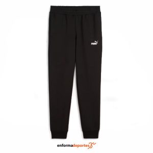 PANTALON MUJER PUMA ESS SMALL NO. 1 LOGO LIGHT GRAY HEATHER | BLACK