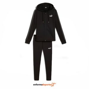 CHANDAL MUJER PUMA METALLIC TRACKSUIT SILVER MIST | BLACK