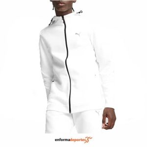 CHAQUETA HOMBRE PUMA EVOSTRIPE FULL-ZIP MEDIUM GRAY HEATHER | WHITE