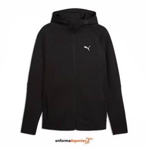 Sudadera Hombre Puma Evostripe Full Zip Hoodie | BLACK