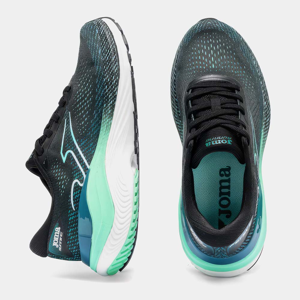 Zapatillas Running Fenix Men 2601 Negro Verde Turquesa - Imagen 5