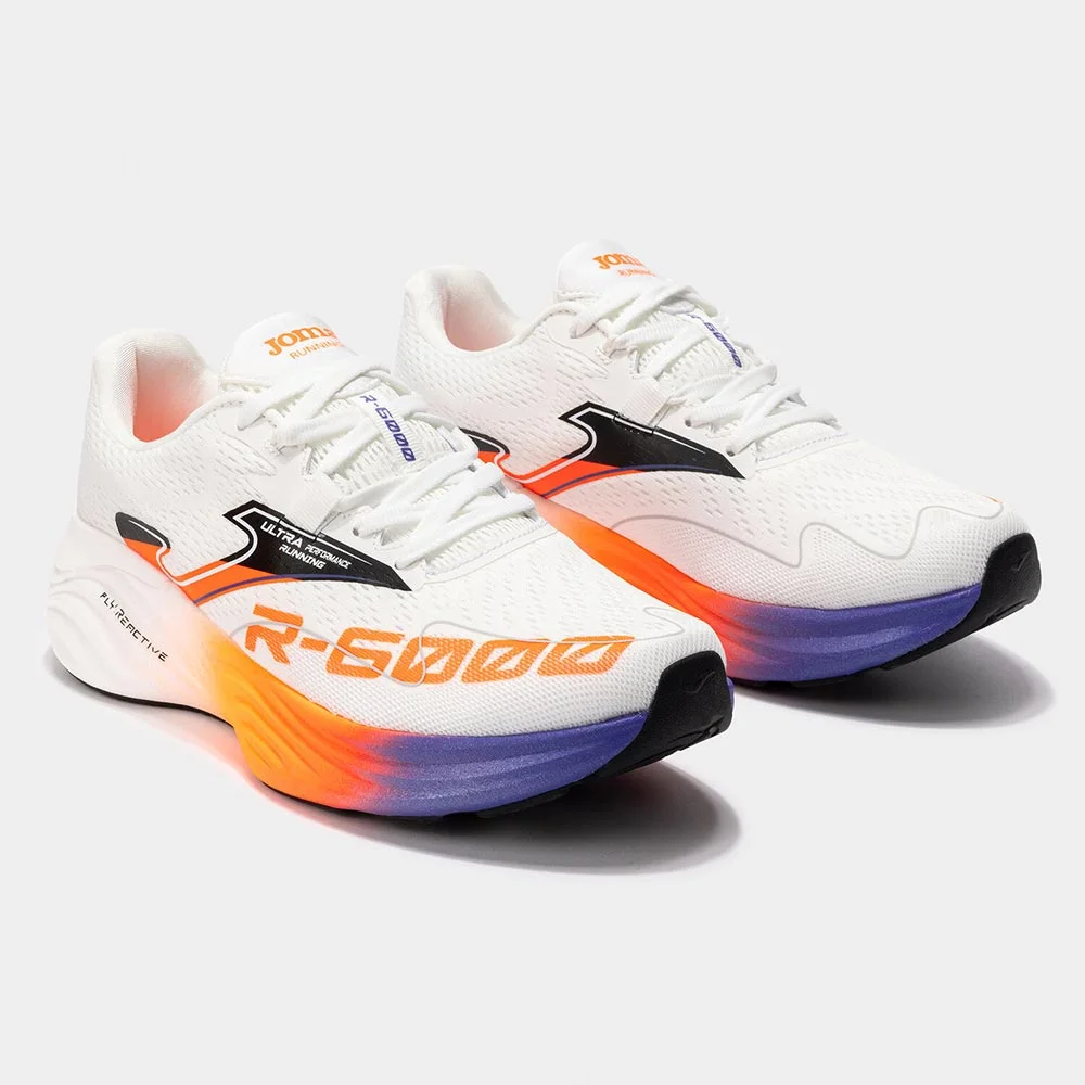 Zapatillas Running R.6000 Unisex 2502 Blanco Naranja - Imagen 3