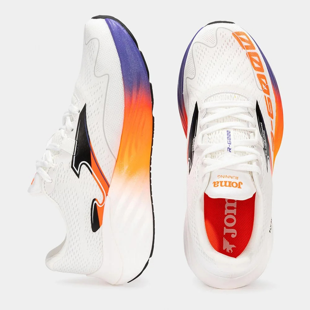 Zapatillas Running R.6000 Unisex 2502 Blanco Naranja - Imagen 5