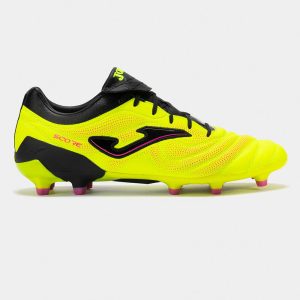 Zapatillas Futbol Score 2509 FG Negro Amarillo Flúor