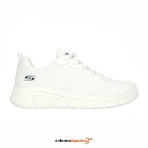 ZAPATILLA MUJER SKECHERS BOBS B FLEX | WHITE KNIT
