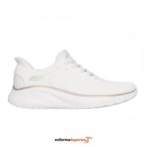 Zapatilla Mujer Skechers Bobs Squad Chaos – C | NATURAL/GOLD TEXTILE