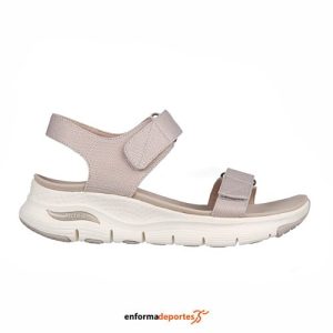 SANDALIA MUJER SKECHERS ARCH FIT | TAUPE MESH