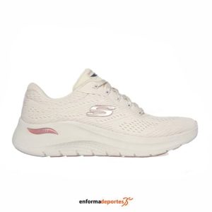 Zapatilla mujer Skechers Arch Fit 2.0- Big League | NATURAL MESH/MAUVE & LAVE