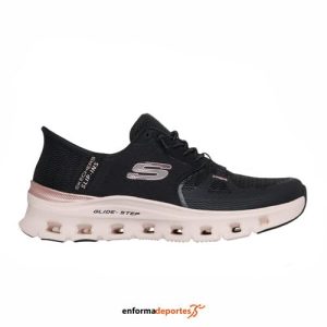 Zapatilla Mujer Skechers Glide-Step Pro-Radiant Stride | BLACK MESH/ROSE GOLD TRIM