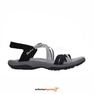 Sandalias mujer Skechers Reggae Slim-Takes Two | BLACK CHARCOAL