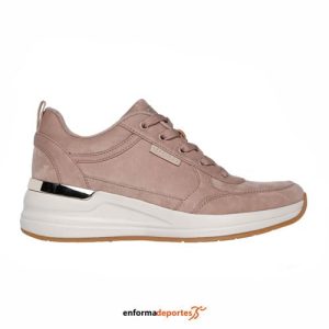 ZAPATILLA MUJER SKECHERS BILLION 2 | TAUPE CRUSHED MICROFIBER