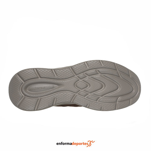 ZAPATILLA HOMBRE SKECHERS GARNER | DARK BROWN TEXTILE / SYNT - Imagen 4