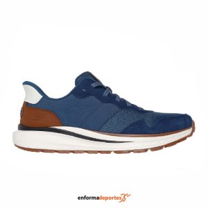 ZAPATILLA HOMBRE SKECHERS SLADE ULTRA-MERCER | BLUE LEATHER / MESH