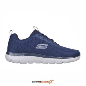 ZAPATILLA HOMBRE SKECHERS SUMMITS – TORRE | NAVY MESH/GRAY TRIM