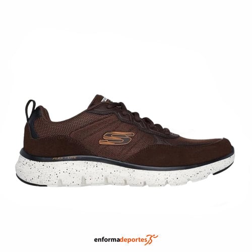 Zapatilla hombre Skechers Flex Advantage 5.0 | BROWN SUEDE/MESH/DURALEAT