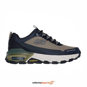ZAPATILLA HOMBRE SKECHERS MAX PROTECT | OLIVE SYNTHETIC/MESH/BLAC