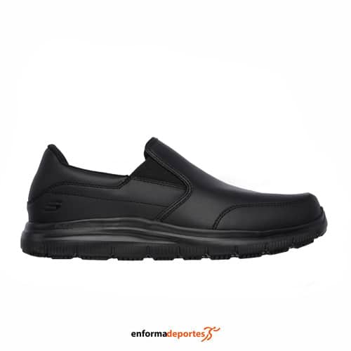 ZAPATILLA HOMBRE SKECHERS FLEX ADVANTAGE SR-BRONWOOD | BLACK LEATHER - Imagen 2