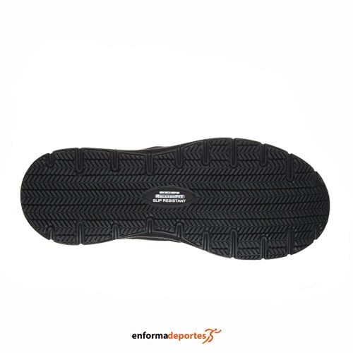 ZAPATILLA HOMBRE SKECHERS FLEX ADVANTAGE SR-BRONWOOD | BLACK LEATHER - Imagen 4
