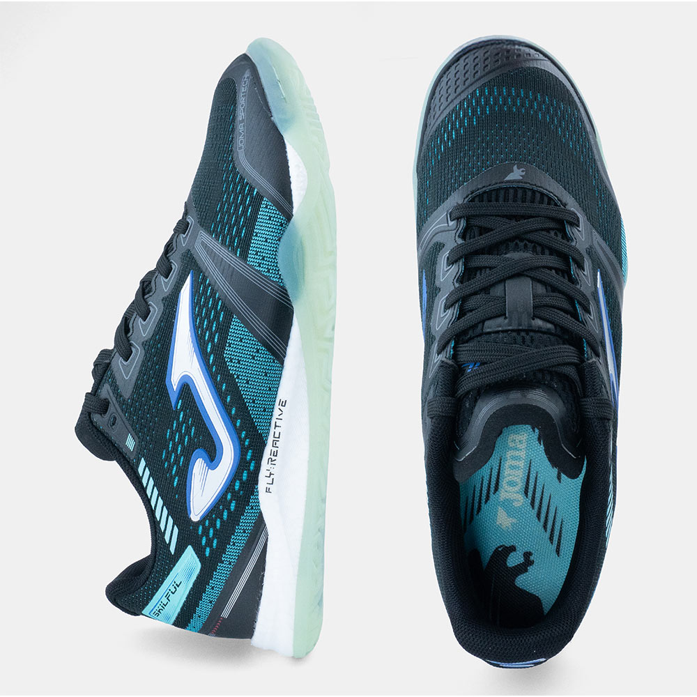 Zapatillas Futbol Sala Skilful 2501 IN Negro Celeste - Imagen 4