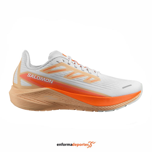 Zapatilla Mujer Salomon Aero Blaze 2 | WHITE/DRAGON FIRE/PEACH Q - Imagen 2