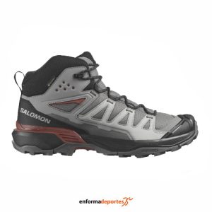 BOTA HOMBRE SALOMON  X ULTRA 360 MID GTX | PEWTER/BLACK/BURNT HENNA