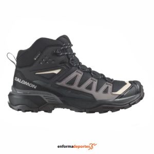 BOTA MUJER SALOMON  X ULTRA 360 MID GTX | BLACK/PLUM KITTEN/SHALE