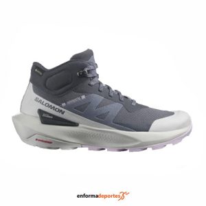 BOTA MUJER SALOMON ELIXIR ACTIV MID GTX | INDIA INK/GLACIER GRAY/OR