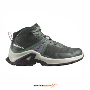 BOTA JUNIOR SALOMON  X RAISE MID GTX | URBAN CHIC/RAINY DAY/PINK