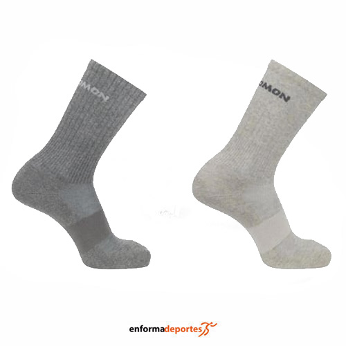 CALCETINES SALOMON EVASION CREW | LIGHT GREY/HEATHER MEDIU - Imagen 2