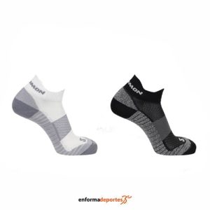 CALCETINES SALOMON  AERO ANKLE 2-PACK | BLACK/WHITE/