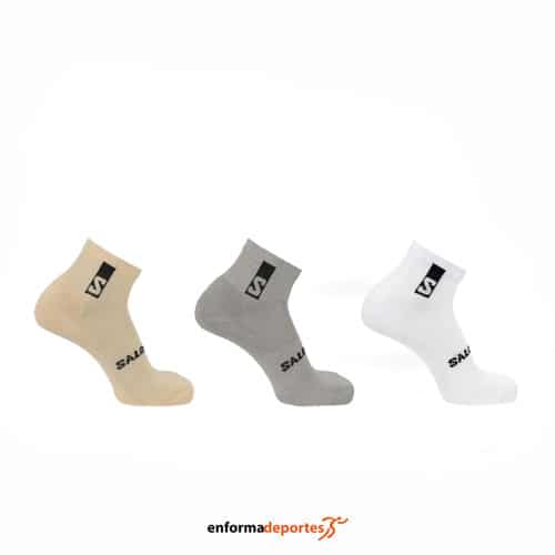 Calcetines unisex Salomon EveryDay Ankle | VANILLA ICE/METAL/HAZELNU - Imagen 2