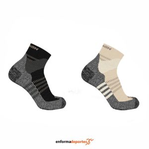 CALCETINES SALOMON  X ULTRA ACCESS QUARTER 2- BLEACHED | BLEACHED SAND/BLACK/