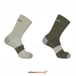 CALCETINES SALOMON EVASION CREW 2-PACK | OLIVE NIGHT/ALFALFA/