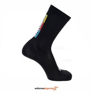 Calcetines Unisex Salomon Pulse Race Flag Crew | BLACK/BRIGHT RED/LEMON