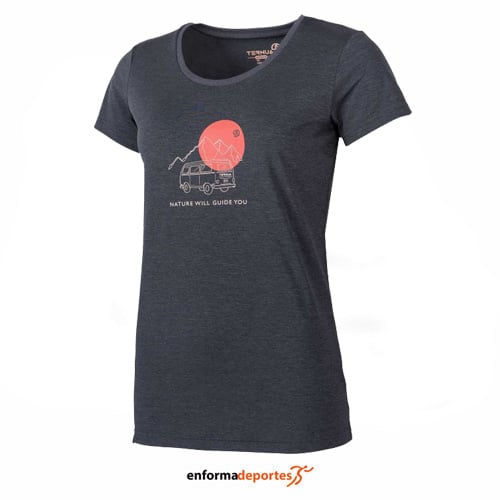 CAMISETA MUJER TERNUA LOGNA 3.0 | 5775 GRIS - Imagen 2